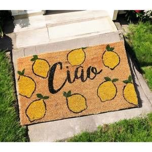 NEW IVYSTONE ciao lemon front door mat in multicolor